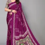 women crepe saree