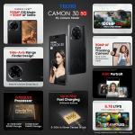 Tecno CAMON 30 5G (Uyuni Salt White, 8GB+256GB) | 100MP OIS Camera + 50MP Auto Focus Selfie | 6.78" LTPS AMOLED Display | MediaTek Dimensity 7020 |...