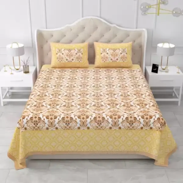 Cotton Double Bedsheet (Pack of 1)(sf)