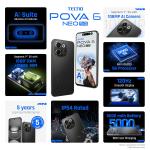TECNO POVA 6 NEO 5G (Midnight Shadow, 8GB+256GB) | Advanced AI Features | 108MP Ultra Clear AI Camera | D6300 Powerful Processor | 5 Year Lag Free Fluency |...