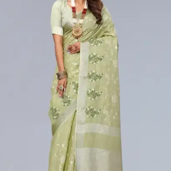 Cotton Linen Saree