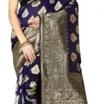 Kanjivaram Pure Silk Saree (Dark Blue)