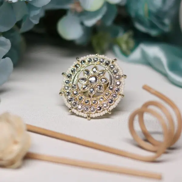  Pearl,Polki Ring