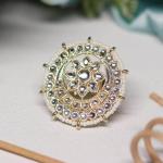  Pearl,Polki Ring
