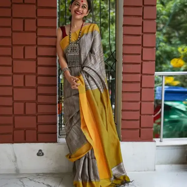 Cotton jute saree