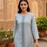 Royal Fashon Women Cotton Striped Kurti