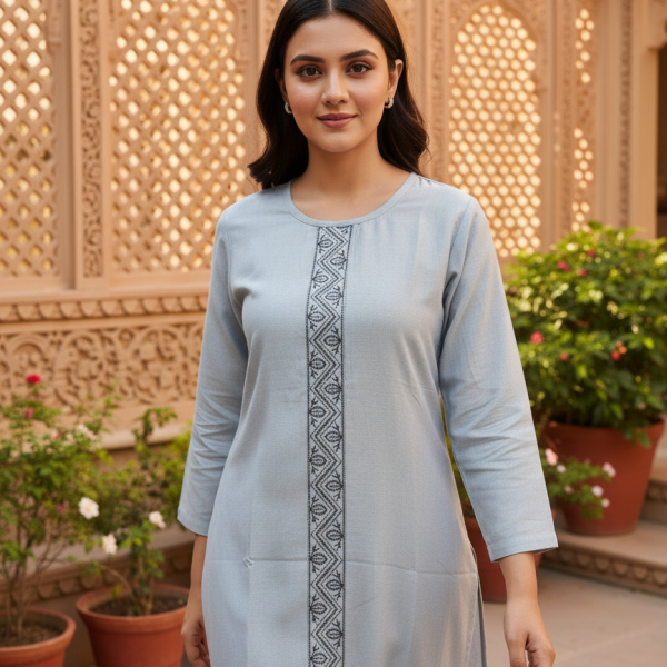 Royal Fashon Women Cotton Striped Kurti