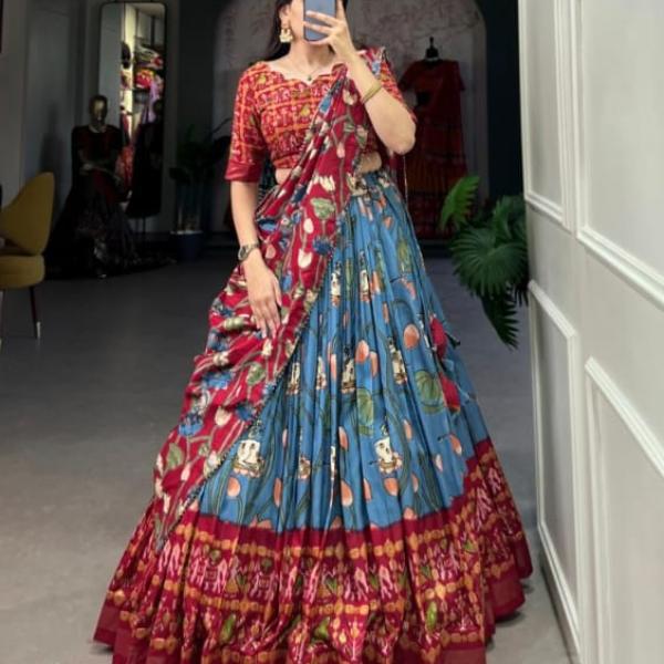 Pure Dolla silk chaniya choli with viving mill foil concept