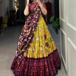 Pure Dolla silk chaniya choli with viving mill foil concept