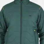 Men Olive Solid Jacket