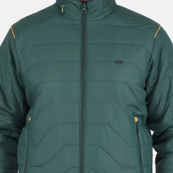 Men Olive Solid Jacket