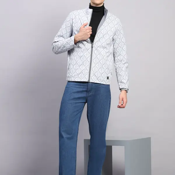 Menr Grey Solid Hooded Full Sleeve Jacket