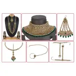 FEngaging With Ethnic Work Polki Bridal Set Embellished With Crystal