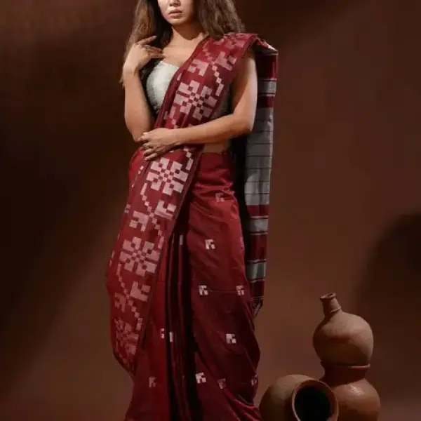 Cotton jute saree