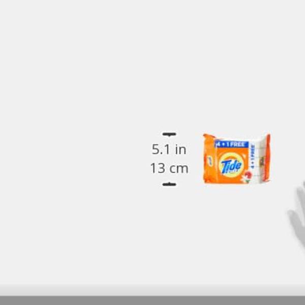 Tide White Detergent Bar Soap, Value Pack 200 gms x 5