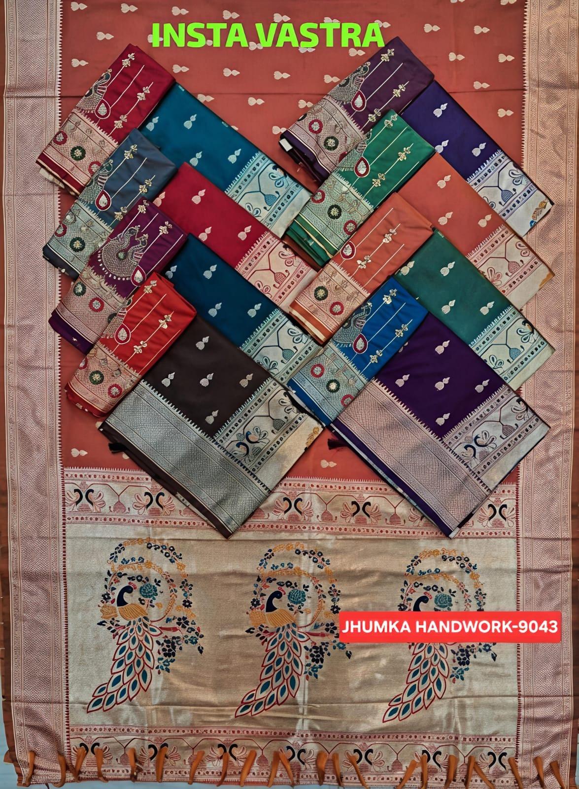 Women's   Zhumka paithni silk Saree