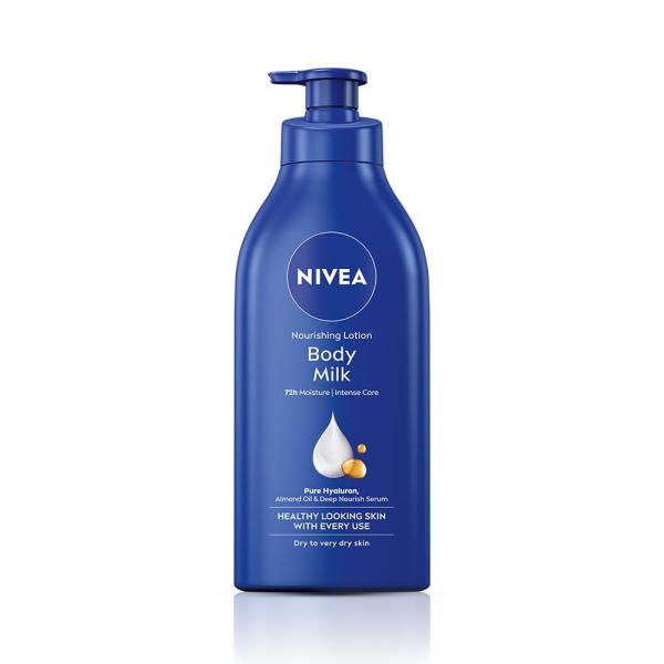 NIVEA Nourishing Body Milk 600ml Body Lotion with Hyaluronic Acid | 72Hr Hydration |