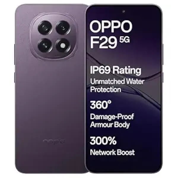 OPPO F29 5G (Solid Purple, 8GB RAM, 256GB Storage) with No Cost EMI/Additional Exchange Offers
