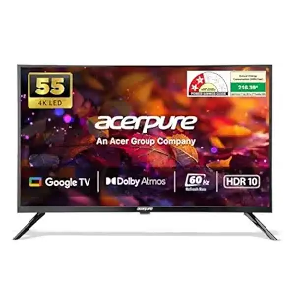 Acerpure 140 cm (55 inch) Swift Series UHD LED Smart Google TV AP55UG51ASFTD Model (Black)