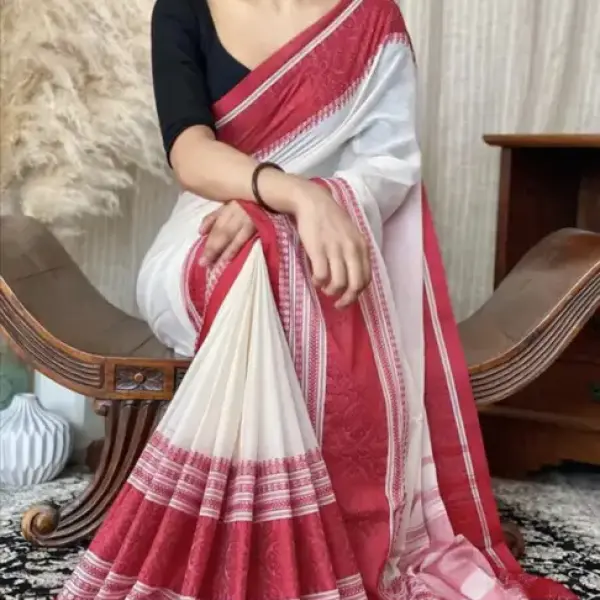 Cotton jute saree