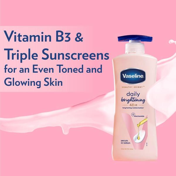 Vaseline Daily Brightening Body Lotion For Healthy & Glowing Skin with Niacinamide 400ml