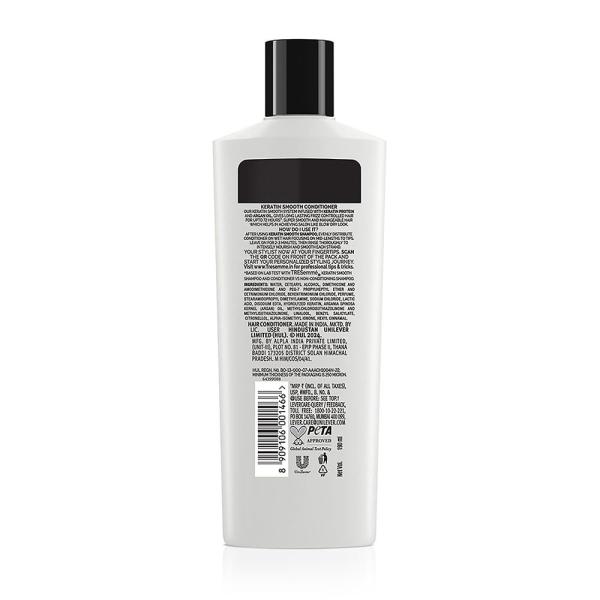 TRESemme Keratin Smooth Conditioner 190ml With Keratin Protein and Argan Oil | Salon-Like Smooth Hair | Up To 72H Frizz Control