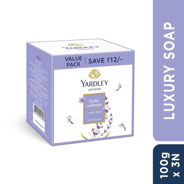 Yardley London English Lavender Luxury Soap, 100 G, Pack of 3