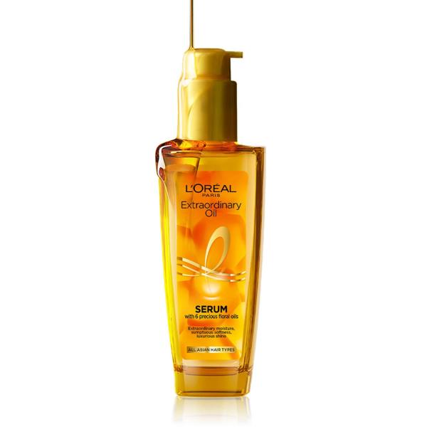 L'Oreal Paris Extraordinary Oil Hair Serum Powered by Floral Oils for All Hair Types, Volume- 100 ml,