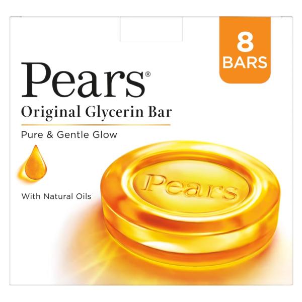Pears Original Glycerin Soap Bar - Pure & Gentle Glow | With 98% Pure Glycerin