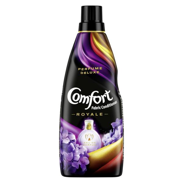 Comfort Perfume Deluxe After Wash Fabric Conditioner Royale 850 ml|| Liquid Fabric Softener with Fine French Fragrance for Freshness|| Softness & Shine