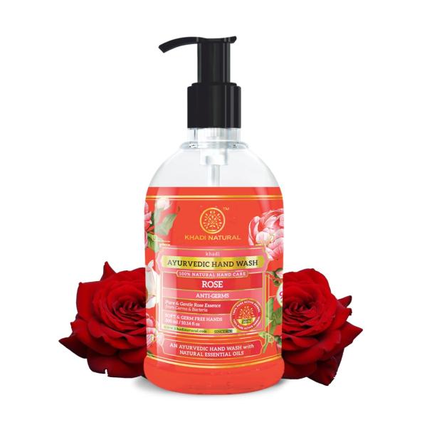 Khadi Natural Rose Hand Wash | Hydrating & Soothing Cleanser |