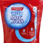 Colgate Adult Max Fresh Wisp Disposable Travel Manual Toothbrush, Peppermint - 24 Count, Red