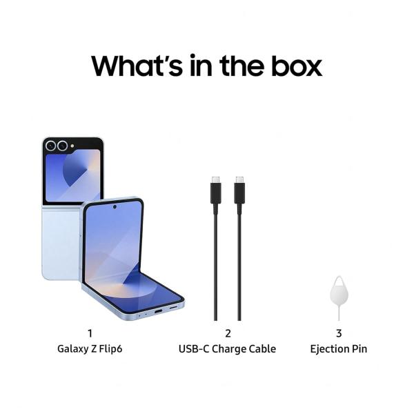 Samsung Galaxy Z Flip6 5G AI Smartphone (Blue, 12GB RAM, 256GB Storage)