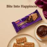 Bakemate Bourbon Cream Biscuit with Chocolate - Combo Pack of 10 (135g Each) |