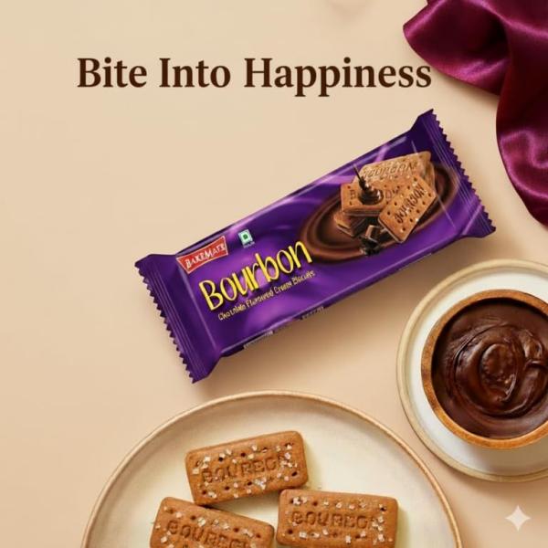 Bakemate Bourbon Cream Biscuit with Chocolate - Combo Pack of 10 (135g Each) |