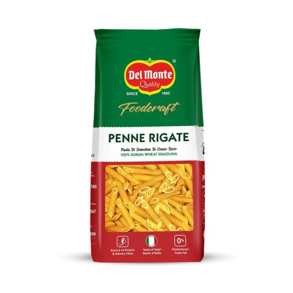 Del Monte Foodcraft Penne Pasta 1Kg | 100% Durum Wheat/Semolina/Sooji Healthy Pasta | No Maida