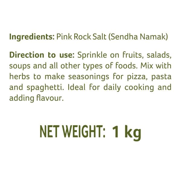 A TATA Product - Organic India Pink Rock Salt, 1Kg Pouch