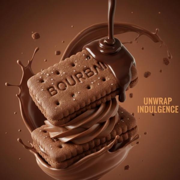 Bakemate Bourbon Cream Biscuit with Chocolate - Combo Pack of 10 (135g Each) |