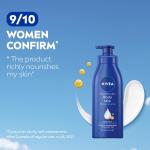 NIVEA Nourishing Body Milk 600ml Body Lotion with Hyaluronic Acid | 72Hr Hydration |