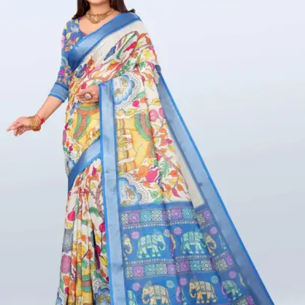 Cotton Linen Saree