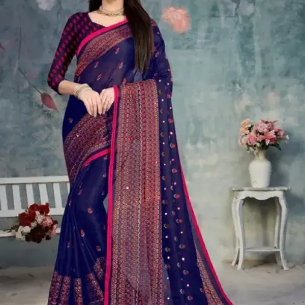 Cotton jute saree