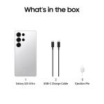 Samsung Galaxy S25 Ultra 5G AI Smartphone (Titanium Silver White, 12GB RAM, 256GB Storage), 200MP Camera, S Pen Included, Long Battery Life