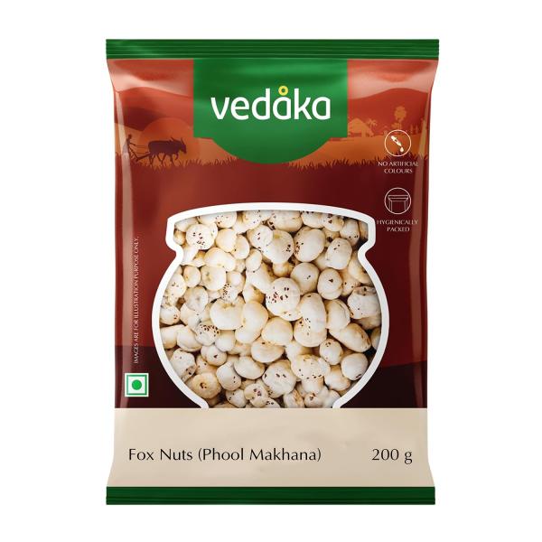Amazon Brand - Vedaka Fox Nuts (Phool Makhana) 200g| Light & Crunchy