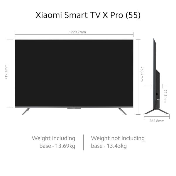 Xiaomi 138 cm (55 inches) X Pro 4K Dolby Vision IQ Series Smart Google LED TV L55M8-5XIN (Black)