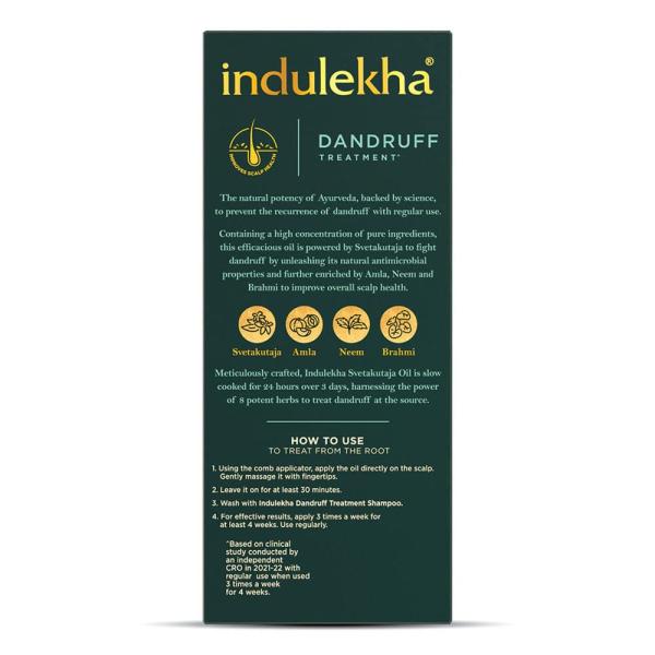 Indulekha Svetakutaja Ayurvedic Hair Oil 100 ml|Ayurvedic Medicinal oil for dandruff treatment with Svetakutaja-Comb Applicator Bottle for Men & Women