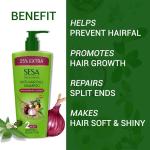 SESA Ayurvedic Anti Hairfall Shampoo For Dry And Frizzy Hair Reduces Hairfall Made With 6 Ayurvedic Herbs Paraben Free Shampoo - 500ml + 500 ml grocery