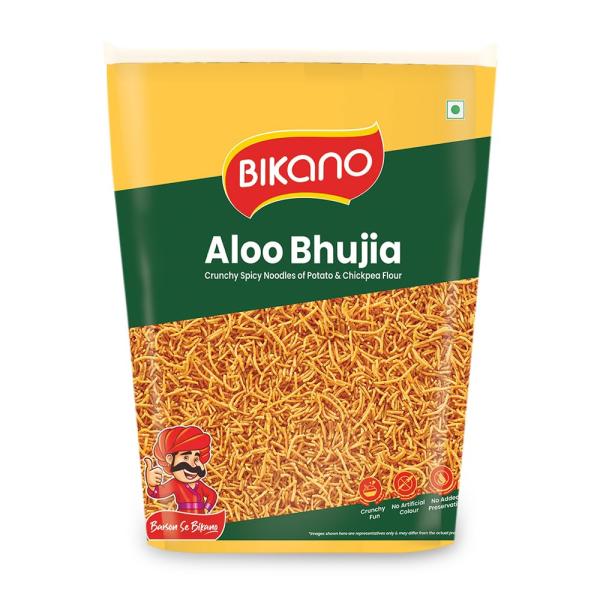 Bikano Aloo Bhujia | Crunchy and Spicy Aloo Bhujia Snack | Perfect Tea-Time Namkeen – 1kg