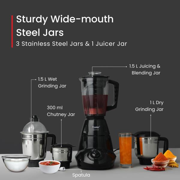 Prestige Iris 750 Watt Mixer Grinder with 4 Jars