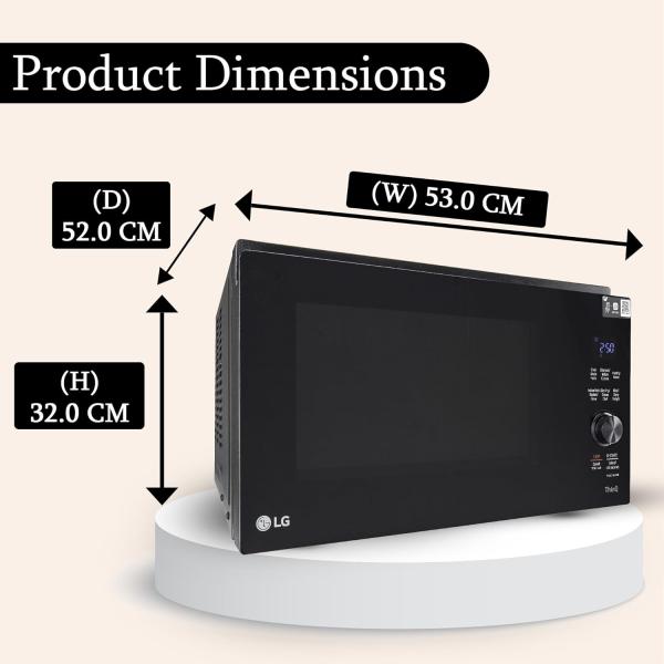 LG 32 L Wi-Fi Enabled Charcoal Convection Microwave Oven (MJEN326SFW, Black) - 2023 Model