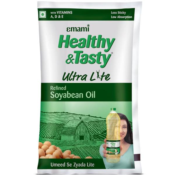 Emami Healthy And Tasty Ultra Lite Refined Soyabean Oil 730 g Pouch